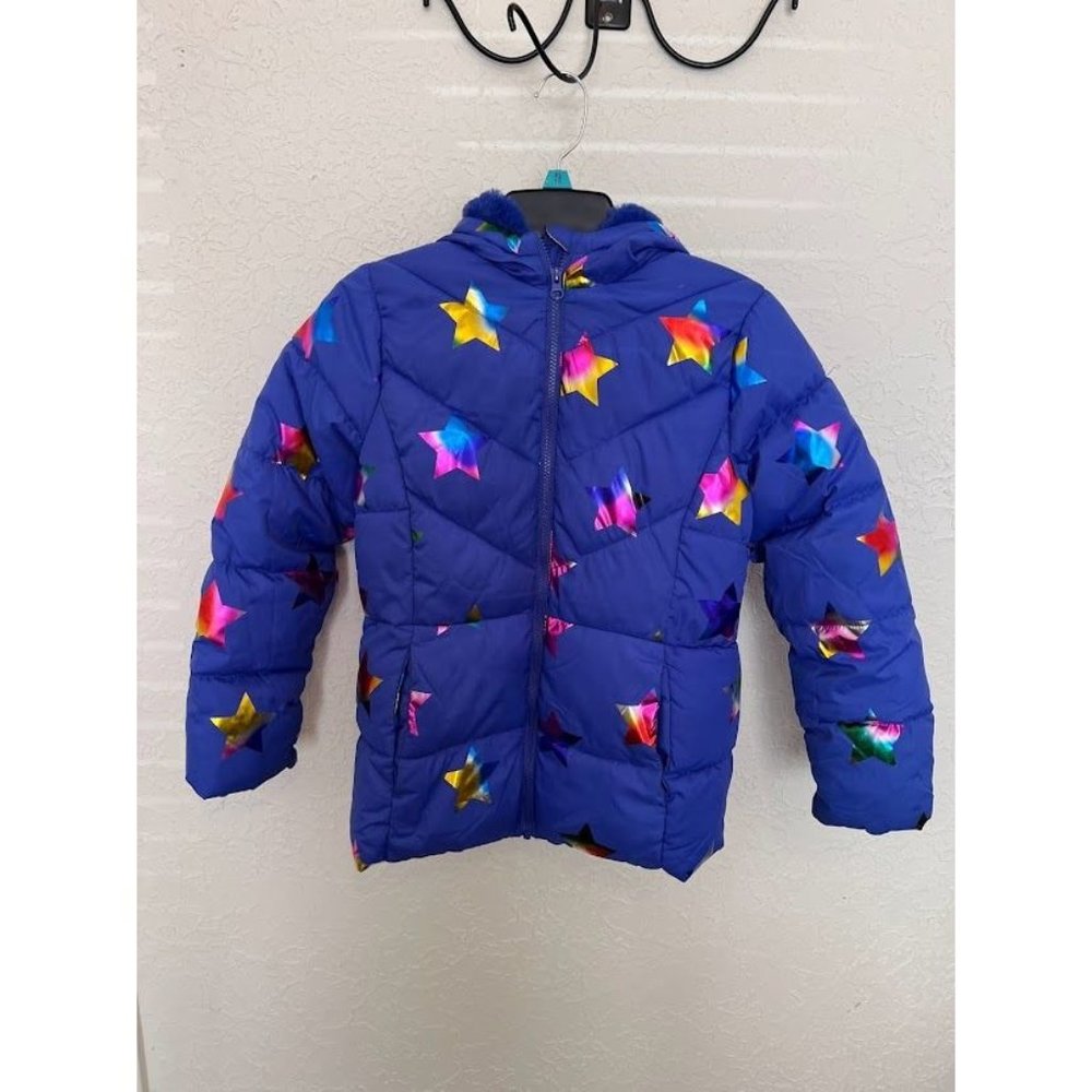 Wonder Nation Girl's Printed Stars Bubble Jacket/Coat